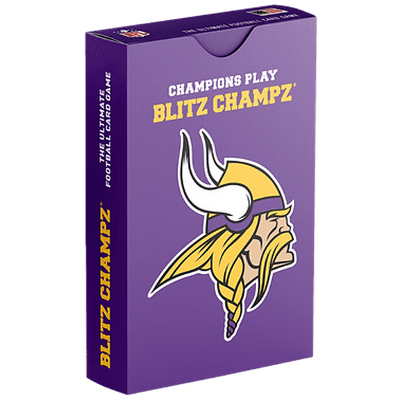 Blitz Champz Minnesota Vikings Card Game, Family Game for Adults & Kids, Easy-To-Learn Party Game