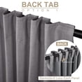 thumbnail image 3 of Cortinas 100% opacas de lino, 50 x 213 cm, 2 paneles, gris oscuro, 3 of 7