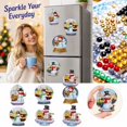 thumbnail image 3 of 6-Piece Magnetic Refrigerator Sticker Kit 2D Diamond Painting DIY Christmas Holiday Kitchen Ornament Craft Art Set B358, 3 of 3