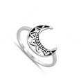 thumbnail image 4 of Gypsy Goddess Moon Ring .925 Solid Sterling Silver Band Jewelry Female Male Unisex Size 10, 4 of 4