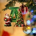thumbnail image 4 of Tyidzon 26 Alphabet Christmas Ornaments, Christmas Tree Decorations, Christmas Santa Claus Christmas Tree Alphabet Ornaments A, 4 of 5