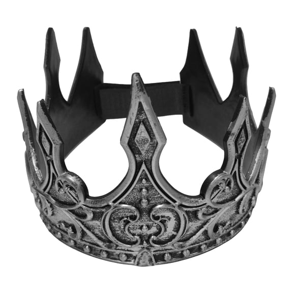 Crown Costume Accessory for Adults, Gray and Black, Halloween by Way To Celebrate