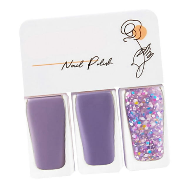 3pcs Water Based Nail Polish Set Women Easy Peel Off Quick Dry Nail Polish for Dating Halloween Party T08