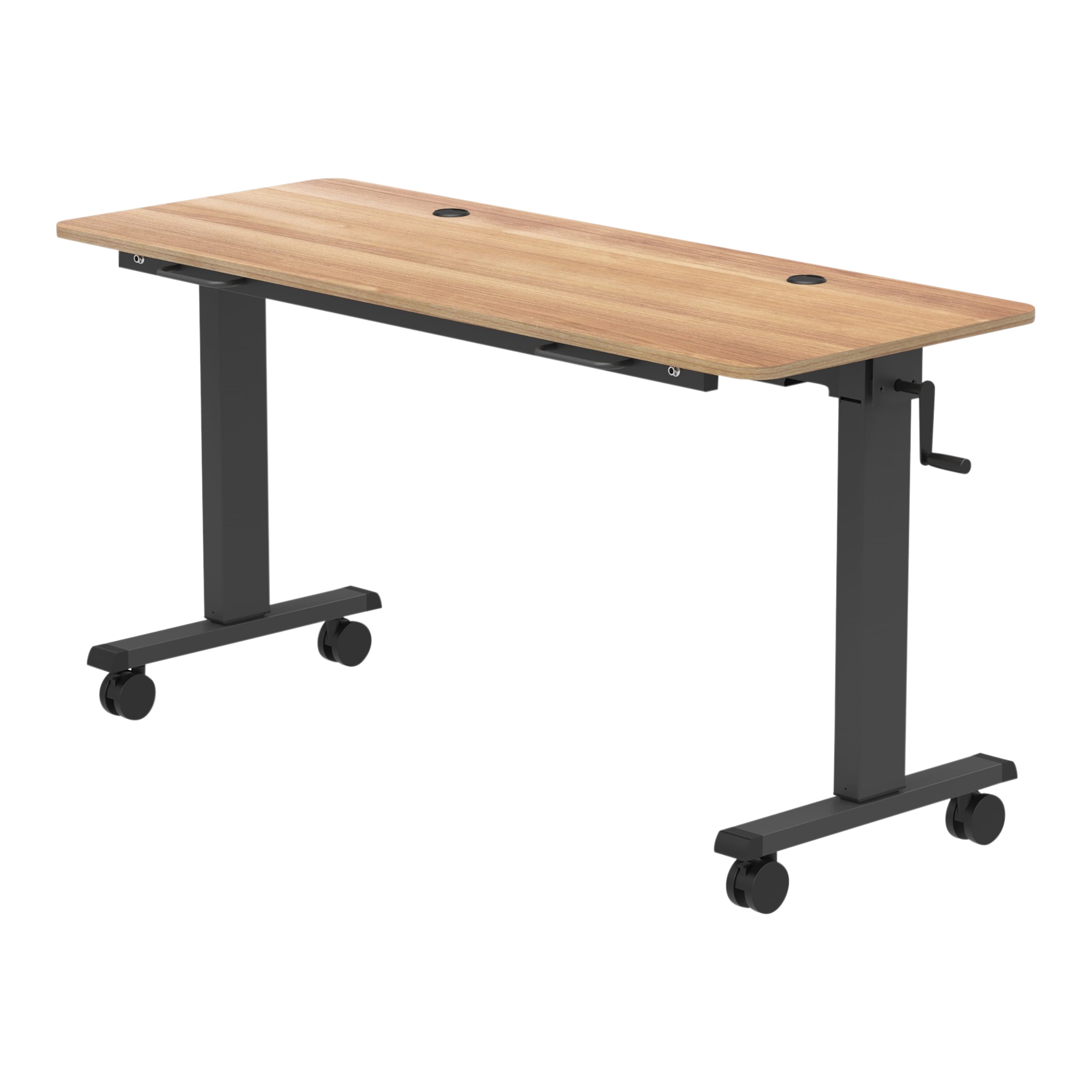 Stand Up Desk Store Crank Adjustable Height Flip Top Rolling Conference