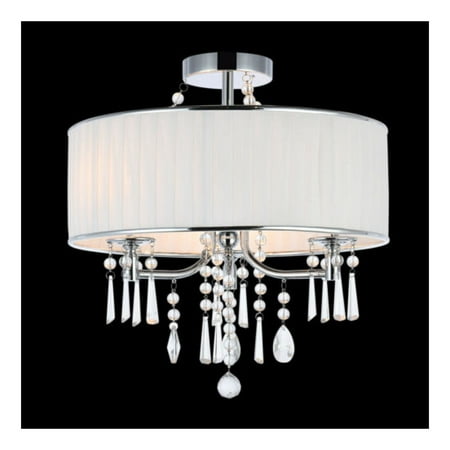 

WANCQ Modern Drum Shade Ceiling Light Crystal Chandelier Hanging Light Pendant Lamp