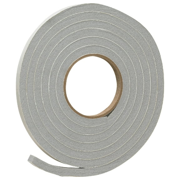 Frost King V445H Foam Tape, 1/2 in W, 10 ft L, 3/8 in Thick, Vinyl, Gray