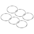 thumbnail image 1 of Unique Bargains 3' Metal O Rings, 6 Pcs 304 Stainless Steel Smooth Round Rings for Bags, Belts, 5mmx80mm, 1 of 5