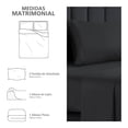 thumbnail image 2 of Juego De Sábanas Mainstays Matrimonial Liso Gris Oxford, 2 of 4