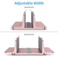 thumbnail image 2 of Support Vertical pour Ordinateur Portable, Support en Aluminium Réglable pour Bureau pour MacBook Pro/Air, iPad, Surface, HP, Lenovo, Tablette et Autres Ordinateurs Portables - Rose, 2 of 5