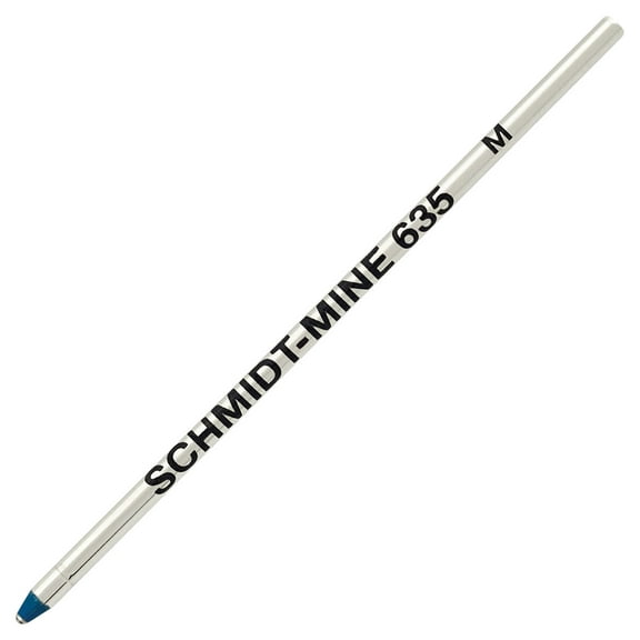 Schmidt 635 Mini D1 Ball Pen Refill - Blue Ink, Medium Tip - 1 Pack (Lamy M21 and Cross 8518-4 Compatible)