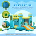 thumbnail image 5 of LAZY BUDDY Inflatable Bounce House with Water Slide, Indoor Outdoor Kids Bouncy Castle Water Park with Splash Pool, Jumping Area, Climbing Wall & Blower, 5 of 9