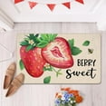 thumbnail image 2 of Spring Summer Strawberry Decorative Front Door Mat, Berry Sweet Welcome Doormat Indoor Outdoor Non-Slip Floor Entryway Rug, Fruit Bee Seasonal Home Kitchen Decoration 17x30 Inch, 2 of 6