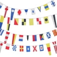 thumbnail image 1 of 40 banderas de señales náuticas: Juego de banderas con código de señales internacional, decoración naval para barcos costeros, barcos y buques de la marina., 1 of 4
