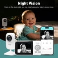 thumbnail image 3 of Simyke WiFi Video Baby Monitor, 2.8" LCD & App Viewing, 2-Way Audio, Night Vision, VOX, 5 Lullabies, Supports 4 Cameras, 1200ft Range, Home Use, 3 of 14