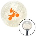 thumbnail image 1 of Orange Motocross Rider Clear Metal Flake Shift Knob with M16 x 1.5 Insert Shifter, 1 of 1