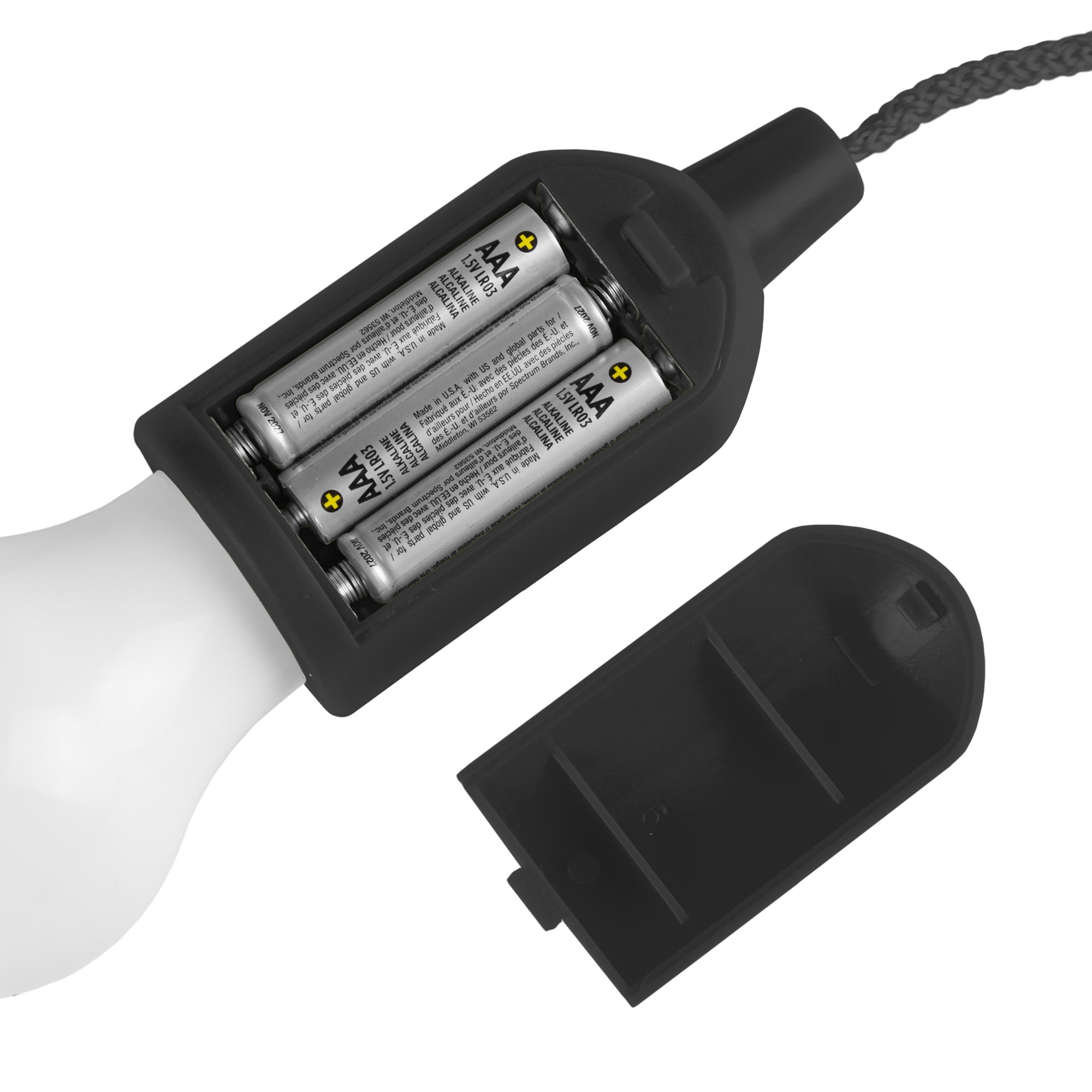 Pull Cord Light- Portable LED Outdoor/Indoor Hanging Bulb Lantern for Camping, Home Garage, Patio, and Tent Lighting by Wakeman Outdoors