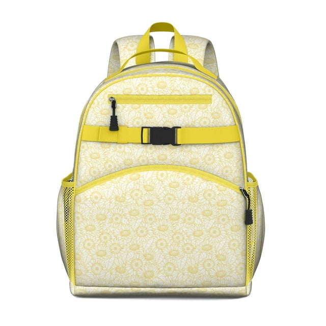 Wildflower Sunny Student Backpack with Adjustable Shoulder Straps Chest Strap Lightweight Durable School Backpack for and