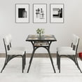 thumbnail image 2 of Dining Table Set for 4 with Storage Rack, Modern Kitchen Table with Boucle Chairs for 4, 2 of 7