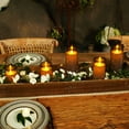 thumbnail image 3 of Homemory Gray Flickering Flameless Candles, Battery Operated Acrylic LED Pillar Candles with Remote Control and Timer, Set of 5, 3 of 8
