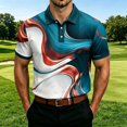 thumbnail image 2 of Bibifish Mens Polo Shirts Short Sleeve Graphic Golf Shirts Classic Fit Athletic Casual Daily Wear Tops, 2 of 4