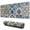 Blue Ethnic Geometric-1, variant on Long Mouse Pads for Desk,Blue Ethnic Geometric Pattern Desk Mats on Top Of Desks, Desk Mouse Pad Extra Large with 3mm Non-Slip Base and Stitched Edge for Gaming,Office,Work,Home 31.5"x11.8"