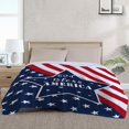 thumbnail image 6 of Patriotic Throw Blanket Baby Small 4th of July Memorial Day Fourth of July American Flag Blanket for Swaddle Toddler Pet Veteran Day Stars and Stripes Red White Blue Blanket, 6 of 10
