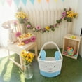 thumbnail image 5 of LZLINGMEI Bunny Basket with Handle,Gift Basket Gifts Tote Bags Egg Hunt Basket for Boys, Girls, 5 of 12