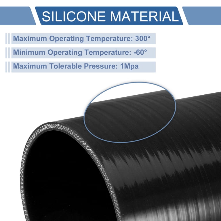 Tuyau En Silicone Pour Refroidissement Moteur - 30mm ID, 150mm Longueur, 0° - Noir Bleu - Avec 2 Colliers