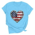 thumbnail image 3 of VKOYWKM 4th of July Tops for Women Independence Day American Flag T Shirts Short Sleeve Crew Neck Patriotic Tees Womens Summer Top, 3 of 7
