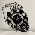 thumbnail image 3 of Glowneon Casino Poker Card Metal Wall Clock, Casino Jackpot Clock Art, 3 of 4