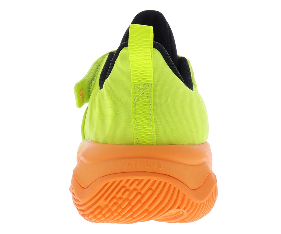 Nike Giannis Immortality 4 PS Boys Shoes Size 9, Color: Cyber/Bright Mandarin/Sundial