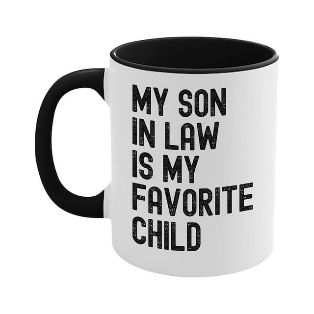 Taza Vintage para Hija, Diseño Humorístico "No Tengo Hijo Favorito", Impresa Por Ambos Lados, de Cerámica, Apta para Lavavajillas y Microondas, Ideal para El Día de La Madre y El Día Del Pad