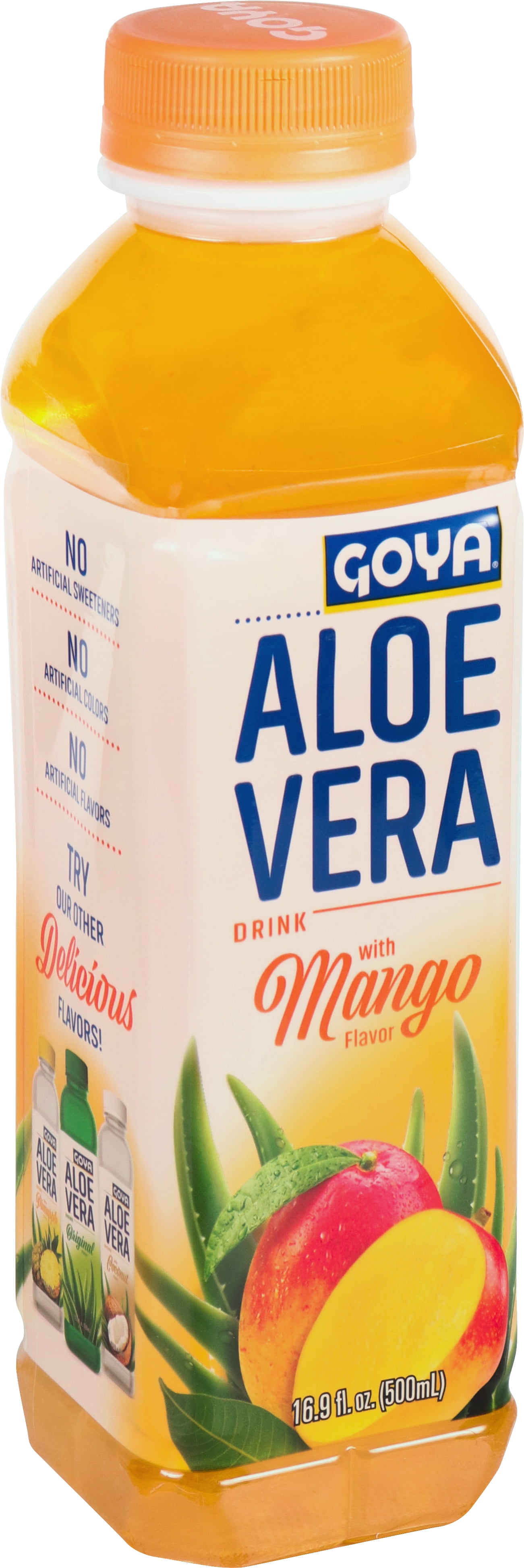 (5 pack) Goya Aloe Vera Drink with Mango Flavor, 16.9 fl oz