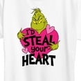 thumbnail image 3 of The Grinch - I'd Steal Your Heart - Women's Short Sleeve Graphic T-Shirt, 3 of 5