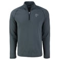 thumbnail image 2 of Men's Cutter & Buck  Heather Black Atlanta Falcons Peshastin Eco Fleece Tri-Blend Raglan Recycled Quarter-Zip Jacket, 2 of 3