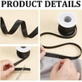 thumbnail image 4 of 13.5 Yard Satin Bias Tape 0.47inch Wide Double Fold Satin Binding Bias Ribbon for Cheongsam Decoration Clothing Seaming Piping Black Black, 4 of 6