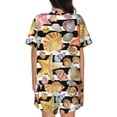 thumbnail image 6 of Daiia Sea Shell Pattern Womens Pajama Sets Short Sleeve Pajamas for Women Sets Soft Lounge Sets Casual Round Neck Sleepwear PJS-4X-Large, 6 of 7