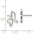 thumbnail image 3 of Stainless Steel Polished Butterfly Post Earrings; for Adults and Teens; for Women and Men, 3 of 3