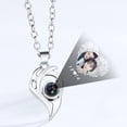 thumbnail image 4 of Couple Collier Coeur Simple: 2pcs 100 Langue Collier Collier Charm Collier, 4 of 10