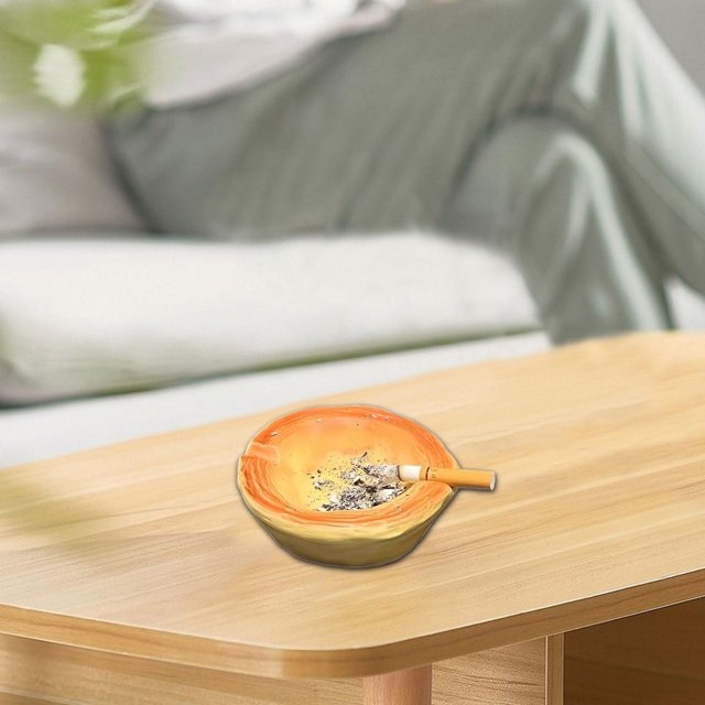 Cenicero Decorativo Multifuncional Con Forma De Tarta De Huevo Para Mesa De Oficina O Hotel.