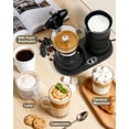 thumbnail image 5 of Espresso Maker with Milk Frother Electric Moka Pot 2-in-1 Espress Machine Aluminium One-Touch Operation Milk Froth Fine and Dense Black 110V, 5 of 9