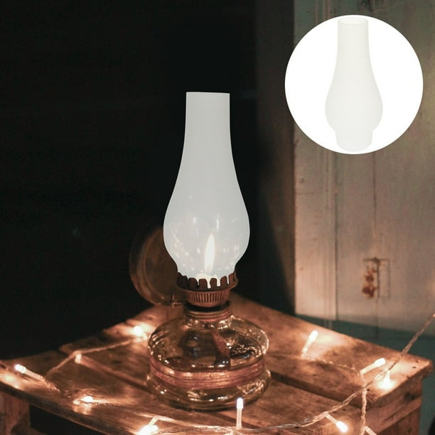 OUSITAID Oil Lamp Chimney Frosted Texture Windproof Kerosene Lamp