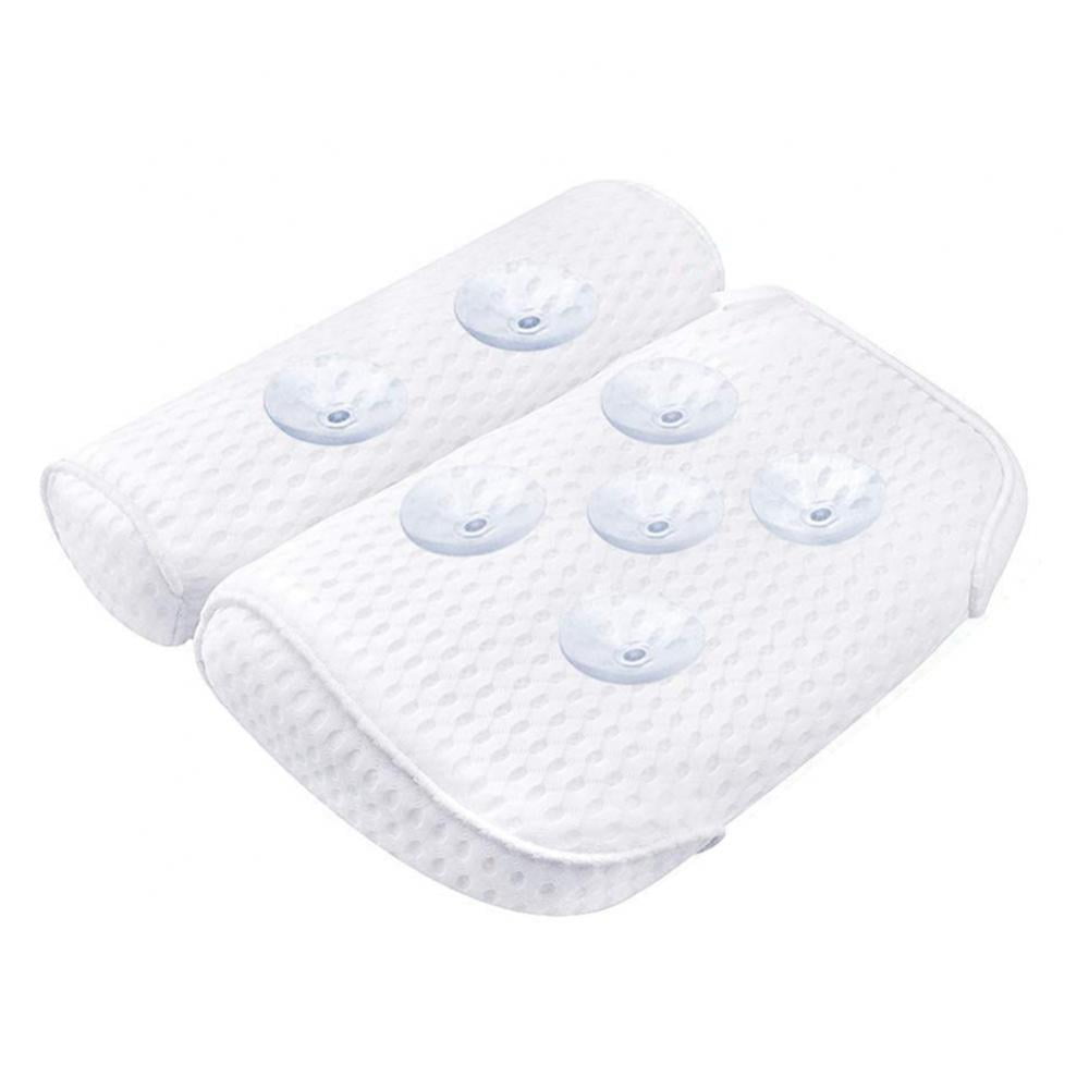 Bathtub Spa Pillow With 4D Air Mesh Technology And 7 Suction Cups, Helps Support Head, Back, Shoulder And Neck, Fits All Bathtub, Hot Tub And Home Spa
