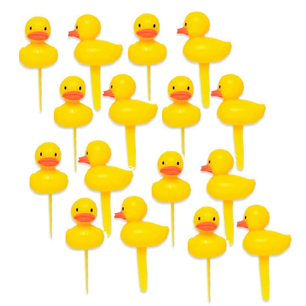 12pack Yellow Duck Cupcake Decoraiton Toppers