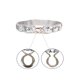 thumbnail image 4 of Cinturón elástico con hebillas de metal entrelazadas decoradas con lentejuelas INSPIRE CHIC para dama de 19.68" a 29.52" en plata y negro, 4 of 6