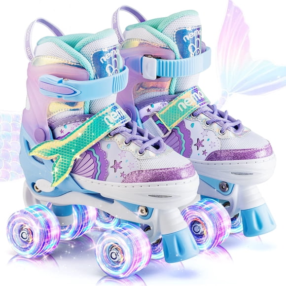 Patines NEMONE Mermaid o Bunny Strawberry, 4 tamaños ajustables