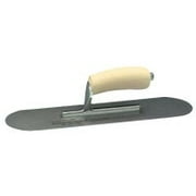 Marshalltown SP16 Pool Trowel, Hardened Steel Blade, Curved Handle, Wood Handle, 4-1/2 in OAW