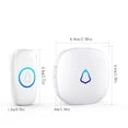 thumbnail image 2 of Wireless Doorbell Chime with Adjustable Volume & Blue LED Light, Battery Operated Doorbell Receiver for Home, Long Range Call Button for Elderly Caregiver & Home Monitoring, 2 of 6
