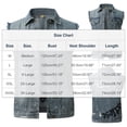 thumbnail image 4 of FRSASU Denim Vest for Men Casual Stretchy Trucker Jean Vests Fashion Vintage Sleeveless Jacket Vest Outerwear Clothes Blue, 4 of 7