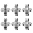 thumbnail image 2 of 6 Pack International Standard 1/4"-20 Male to 1/4"-20 Male Threaded Tripod Screw Adapter Standard Tripod Mounting Thread Camera Screw Adapter Converter,Precision Made, 2 of 4